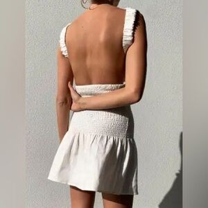 SIR The Label Lorena white backless minidress